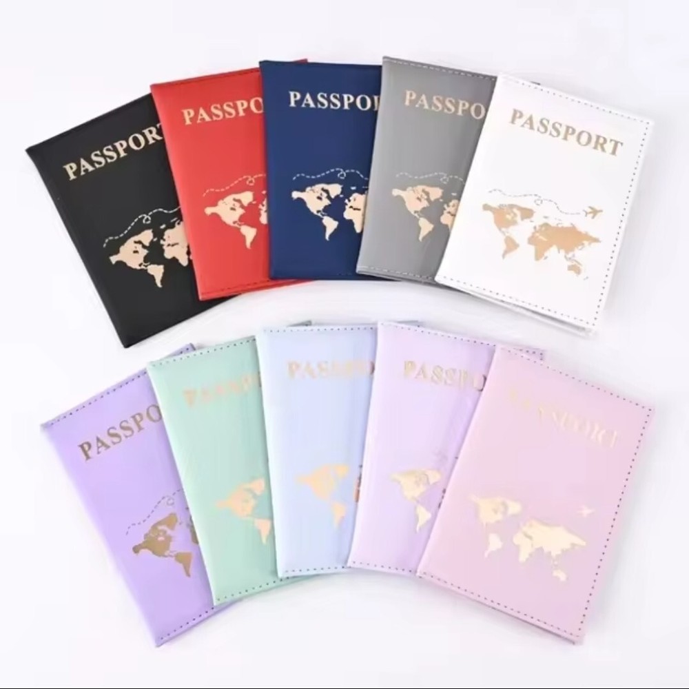 Fashion Passport Protective Cover World Pattern Travel Passport Holder Wallet Gi