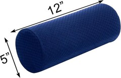 Hypoallergenic Round Memory Foam Neck Pillow with Removable Cover – 12×5 Inches