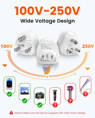 Type D M and N Travel Adapter Plug Adapter for South Africa Namibia India Nepal