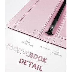 Letter Checkbook Cover, RFID Blocking Checkbook, Duplicate Checks with Pen S