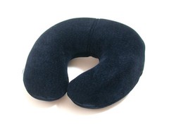 Almohada De Viaje De Poliester De Alta Calidad Color Azul Marino De Lujo