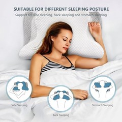 Adjustable Cervical Memory Foam Pillow – Odorless Neck Pain Relief, Ergonomic Su