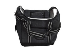 CB Two Tone Black Gray Cooler Tote Bag Shoulder Strap Insulated Lunch Travel