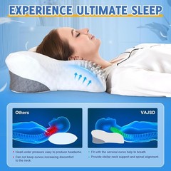 High-Density Memory Foam Neck Pillow – Ergonomic, Adjustable & Machine Washable