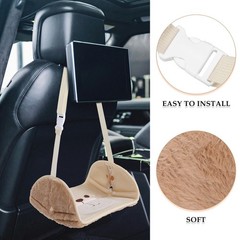 Universal Fit Car Footrest Rear Seat Cushion Soft Leg Support with Bear Design