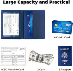 Passport Cover Travel Wallet Case PU Leather Card Holder Slim Document Organizer