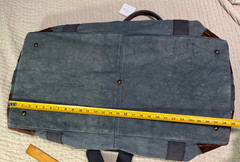 POTTERY BARN UNION CANVAS WEEKENDER LARGE BAG GRAY NEW WITH TAGS