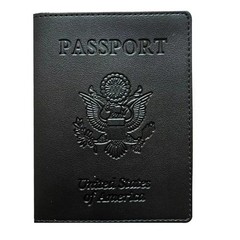 Leather Passport Holder Wallet Blocking Cover Protector For Vaccination Card