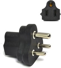 Ceptics India, Nepal Travel Adapter NEMA 5-15R- ETL Certified – Industrial Grade
