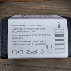 Brookstone Foldable Organizer Case Black Roll Out Travel Kit NEW