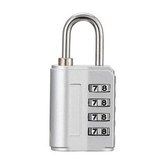 Combination Lock, 4-Digit Padlock Keyless, Resettable Metal Luggage Locks