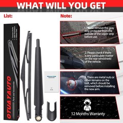 OTUAYAUTO Rear Windshield Back Wiper Arm Blade Set – Replacement for KIA Sportag