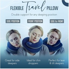 Best Travel Neck Pillow – Double Support, Adjustable, Large