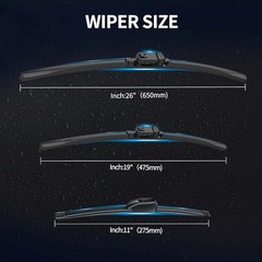 Front and Rear Windshield Wiper Blades, 3 Pcs Front 2017-2025 For Jaguar F-PACE