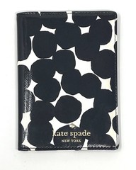 Kate Spade Passport Holder Off White & Black Dots
