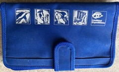 Vintage Travel Case Bi-fold Blue Documents Travel papers