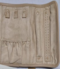 Brightroom Travel Accessory Organizer Roll Up Case Faux Leather Tan NWT (C1)