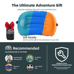 Gear Doctors 3.5oz Compact 1 Count (Pack of 1), Orange Camping Pillow