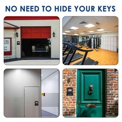2 Pack Key Lock Box Combination 4 Digits, Aluminum Alloy Lockbox, Metal Water…
