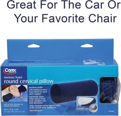 Memory Foam Neck Roll Pillow Ergonomic Cervical Spine Support Pain Relief Sleep