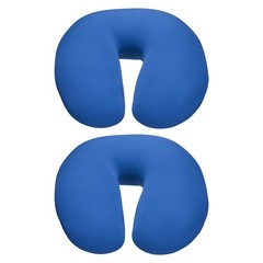 2pcs Travel Pillow Airplane Neck Pillow U-Shaped Foam Beads, Blue