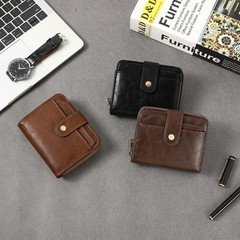 GAEKEAO Wallet for Men with Zipper RFID Blocking Vegan Leather Bifold Wallet …