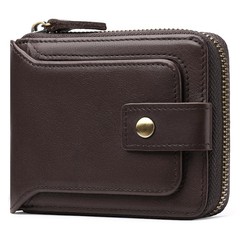 GOIACII Zipper Wallet for Men Genuine Leather RFID Blocking Mens Wallet with …