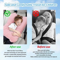 Almohada de coche para niños: almohadas de viaje ergonómicas que ayudan a dormir