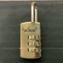 Vintage Hartmann Brass Luggage Combination 3 Dial Number Lock