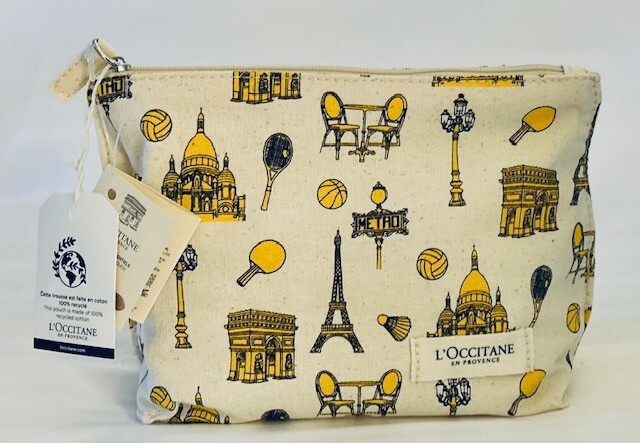 Authentic L’Occitane Limited Edition Paris Olympics Cosmetic Bag Eiffel Tower