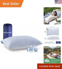 Shredded Memory Foam Hammock Pillow – Large 17.7×13.8in, Perfect for Camping