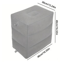 1pc Inflatable Foot Rest Pillow For Travel Portable Adjustable Three Layers