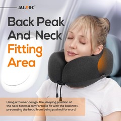 Almohada De Viaje De Espuma Viscoelastica Con Mascara De Ojos 3D De Lujo