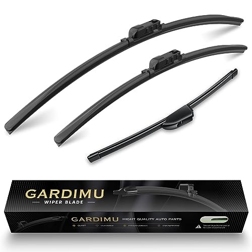 Front and Rear Windshield Wiper Blades, 3 Pcs Front 2017-2025 For Jaguar F-PACE