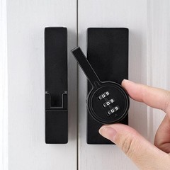 Black 180 Degree Barn Door Lock Mechanical 3 Digit Password Keyless Latch