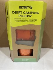 Klymit LG Drift Camp Outdoor Camping Orange Pillow 23 X 16 X 6.5 in NEW
