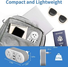 Portable Type C Plug Adapter Set – 5 Devices at Once for Travel Comfort