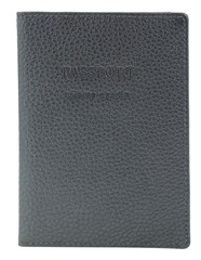 Pierre Cardin Leather Passport Travel Wallet Cover in Metallic Grey