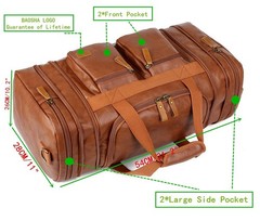 Vegan Leather Travel Duffel Weekender Bag Carry on Overnight Bag Sports Duffe…