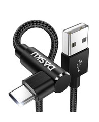 USB to USB C Cable 90 Degree [2Pack 10ft] 3A Right Angle USB C Cabl… Fast Ship