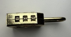Vintage Austin House Brass 3-Digit Combination Padlock – Travel Luggage Lock