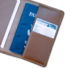 Rustic Brown Leather Passport Holder (A3242)