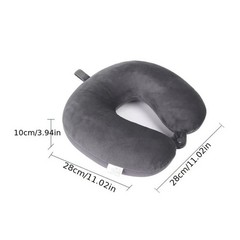 Memory Foam U Shaped Travel Sleep Pillow Head Back Neck Support Cushion Black