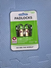 Travel Smart by Conair TSA Approved Luggage Padlocks Brass 2-Pack Keyed Locks