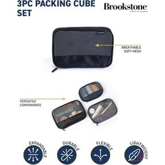 3pcs expandable mesh packing cubes, travel storage bags