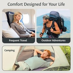 Adjustable Small Cooling Memory Foam Pillow for Travel, Camping & Airplane