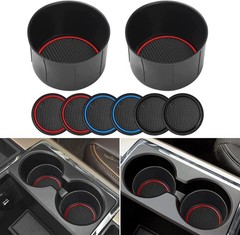 AOTEMILK Console Cup Holder Inserts Replacement for Ram Accessories 1500 Red