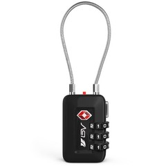 BV Black Combination Lock, TSA Approved, Resettable, 1000 Possibilities
