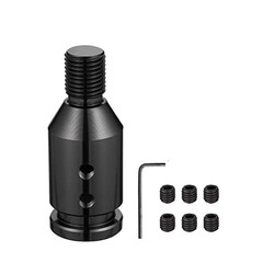Universal Aluminum Shift Knob Adapter M12X1.25 for Non Threaded Shifter Black