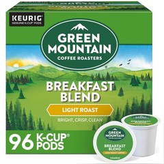 Green Mountain Coffee Roasters Breakfast Blend Light Roast, K-Cup Pods, 96 Count